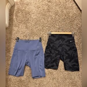 Nike Dri-fit Black Camo and Blue Shorts (Two pairs, different sizes)